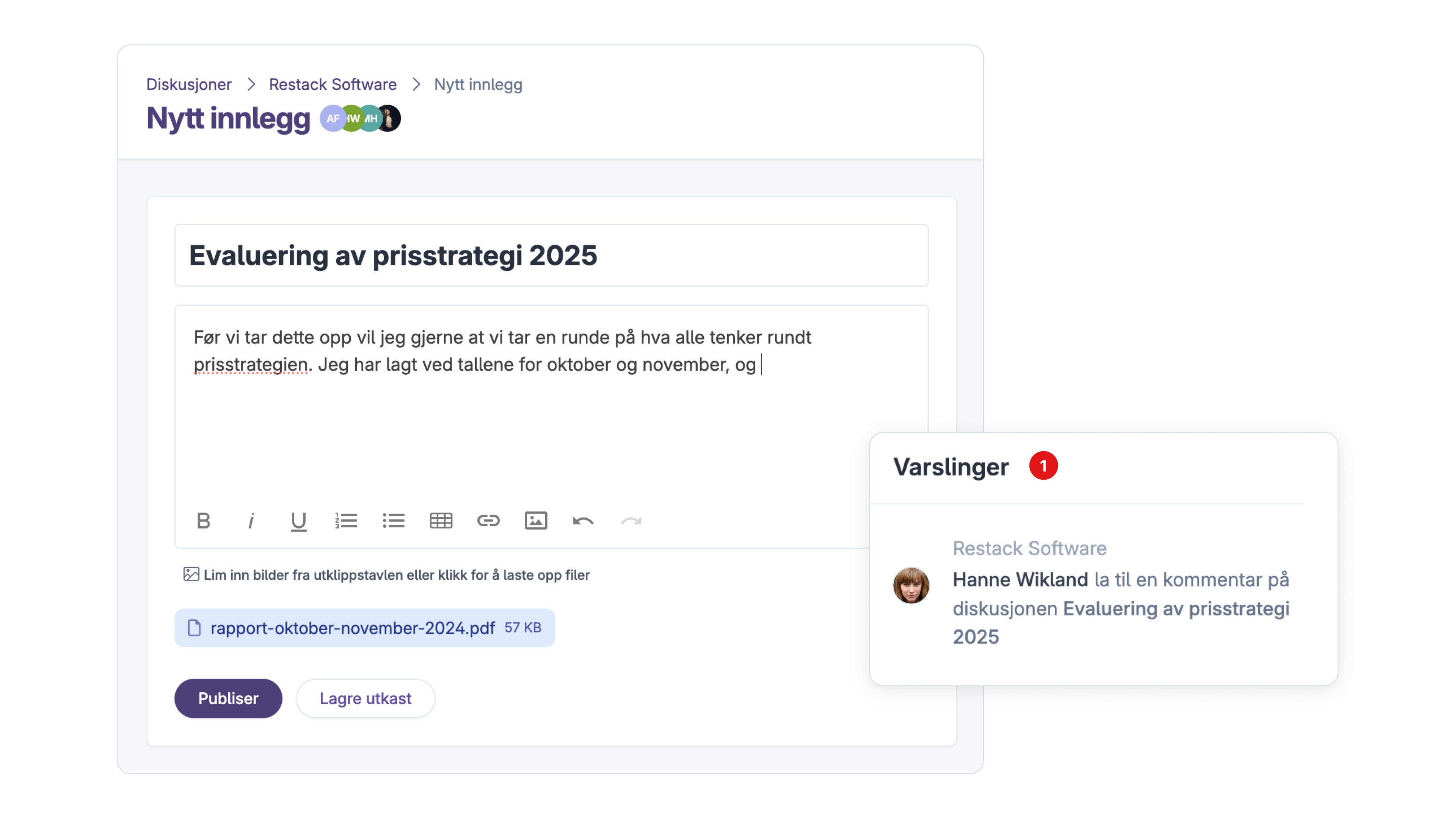 styreportal diskusjoner
