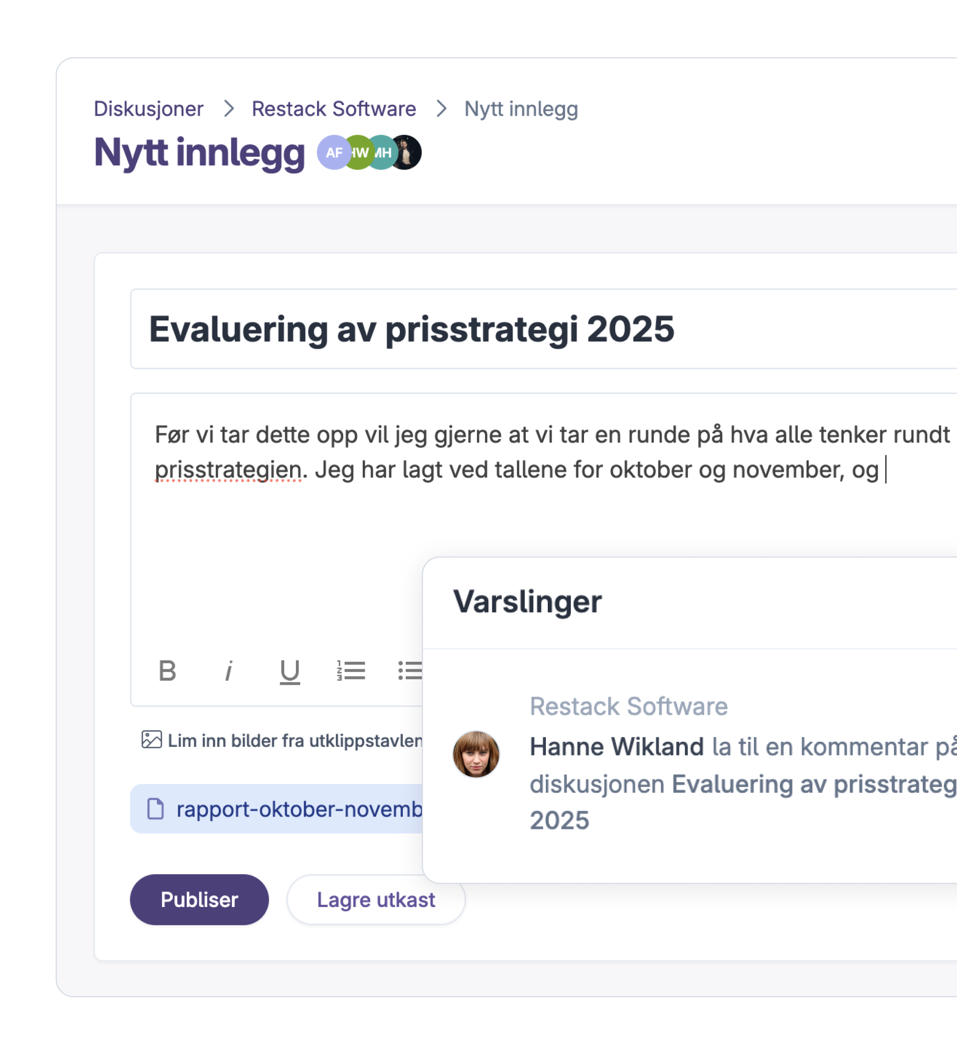 styreportal diskusjoner